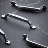 Close up product image of four Roper Rhodes Chrome Pull Handles 96mm Centres